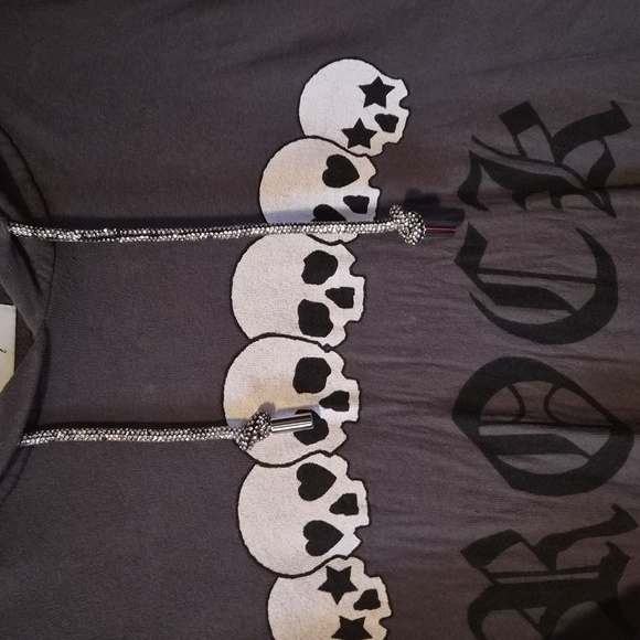 Gray Skull Rock Hoodie lauren moshi - Picture 3 of 7